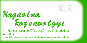 magdolna rozsavolgyi business card
